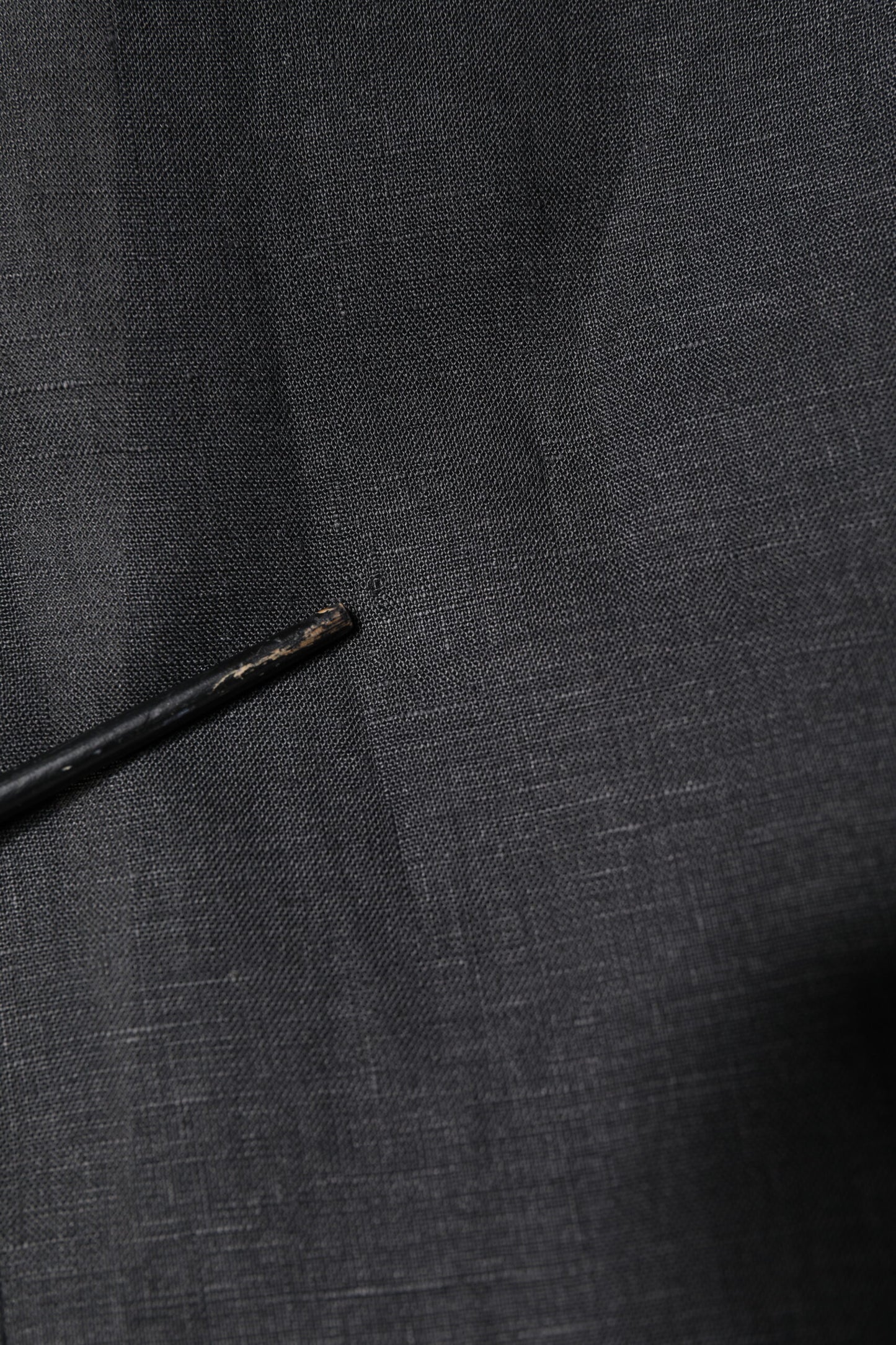 Dolce &amp; Gabbana Schwarzer einreihiger Leinen-Mantelblazer für Herren