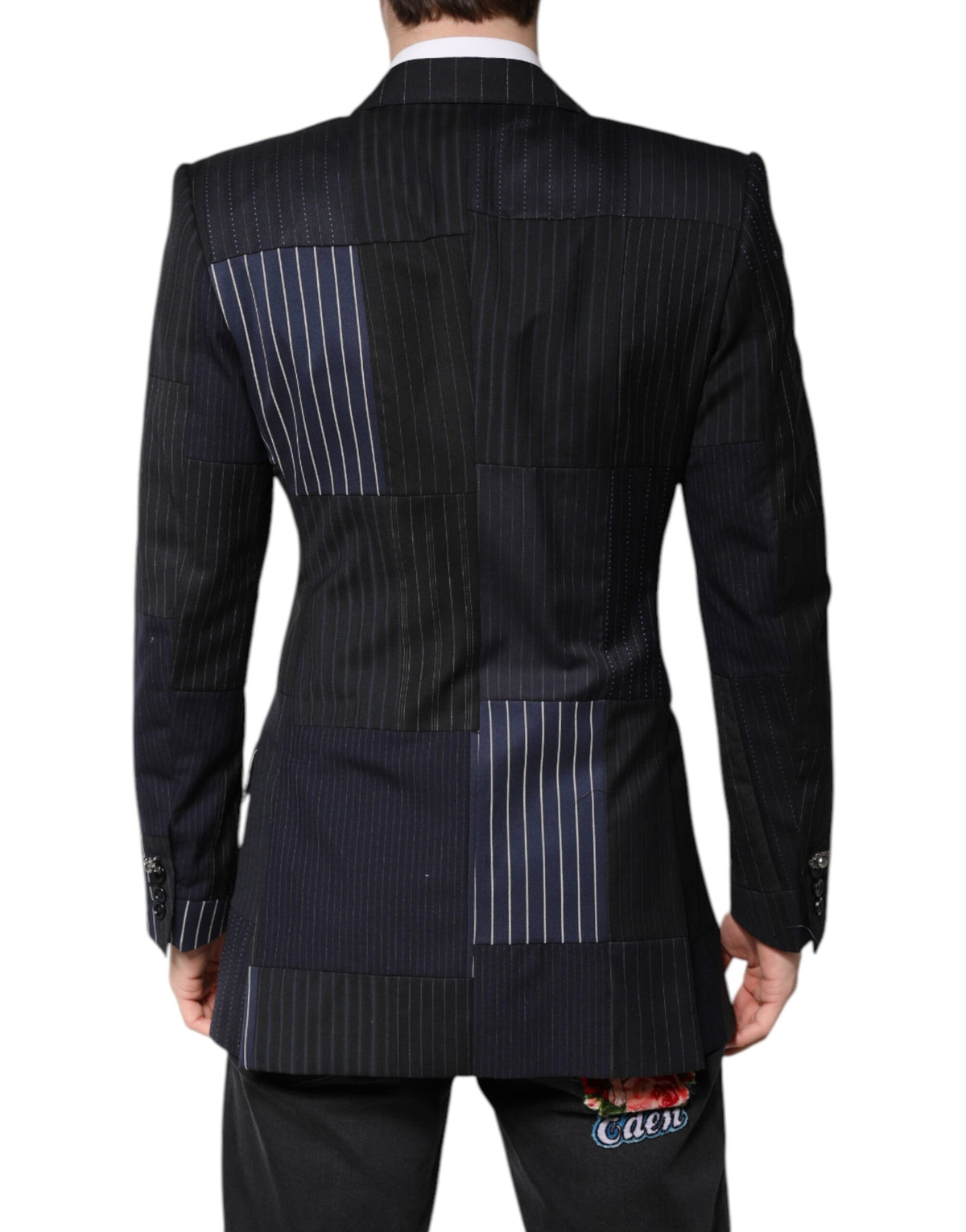 Dolce &amp; Gabbana Multicolor Patchwork Jacke Mantel Anzug Blazer