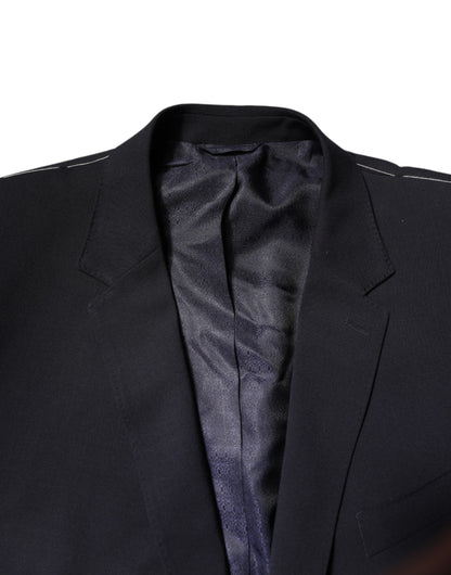 Dolce &amp; Gabbana – Einreihiger Blazer aus dunkelblauer Wolle