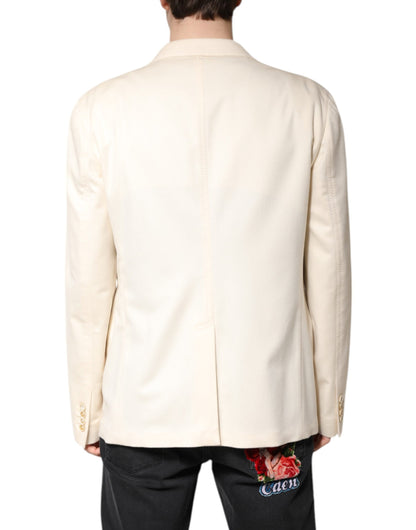 Dolce &amp; Gabbana – Zweireihiger Blazer aus Kaschmir in Beige