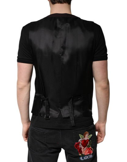 Dolce &amp; Gabbana Kastanienbraune Wollweste, formelle Weste