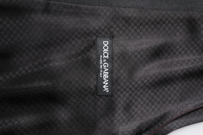 Dolce &amp; Gabbana Kastanienbraune Wollweste, formelle Weste