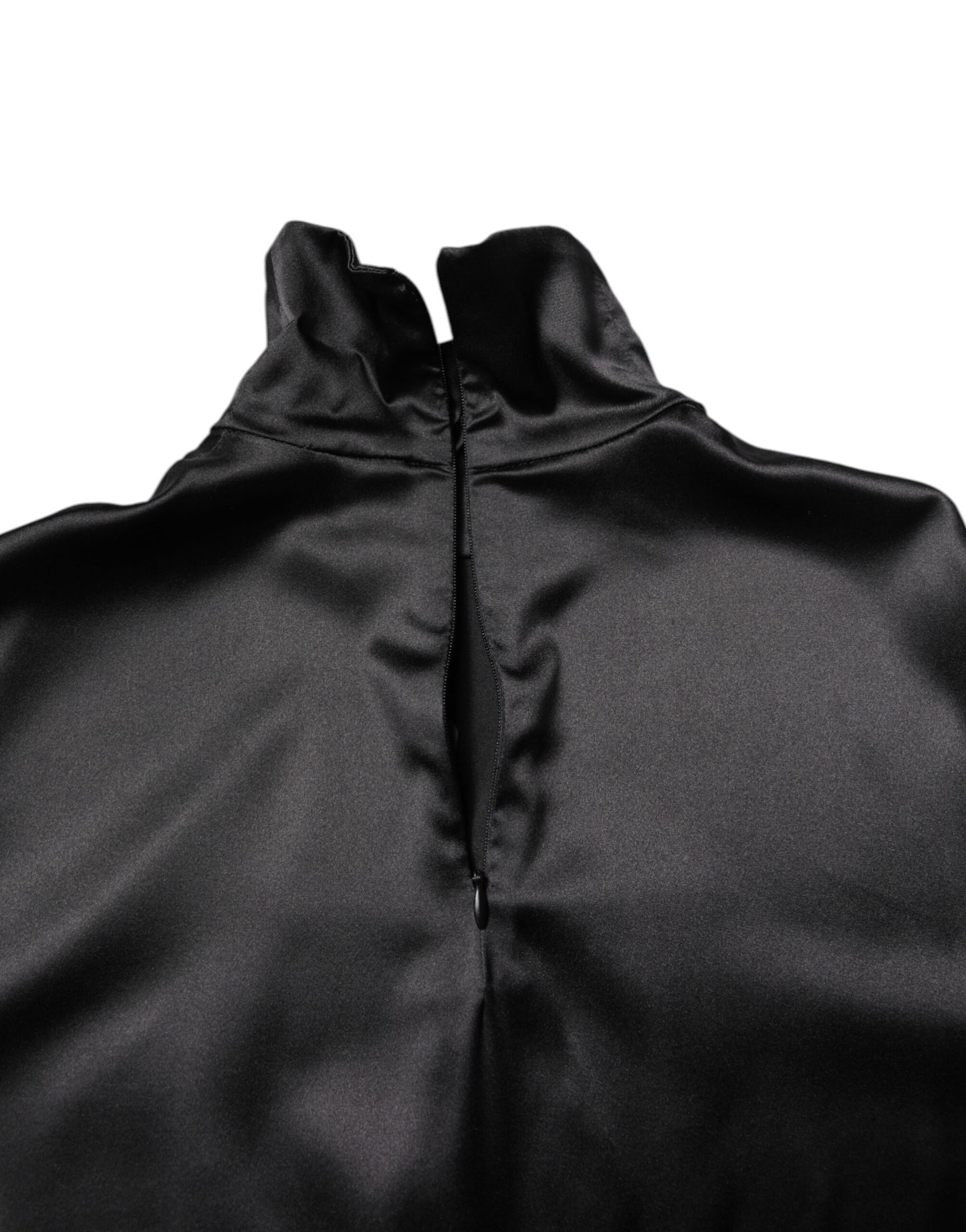 Dolce &amp; Gabbana Schwarzer Rollkragenpullover aus Seide für Herren