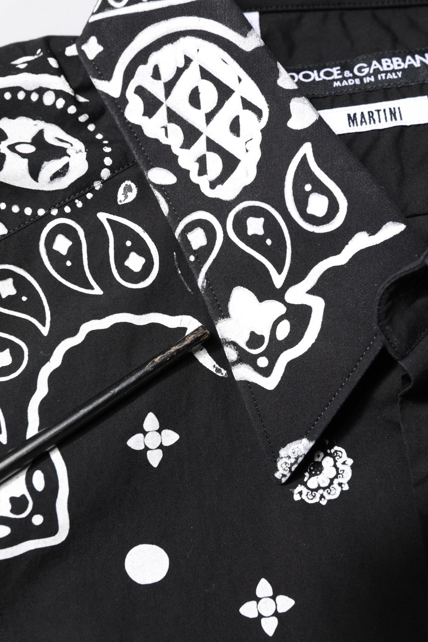 Dolce &amp; Gabbana Schwarz-Weißes Bandana MARTINI Freizeithemd