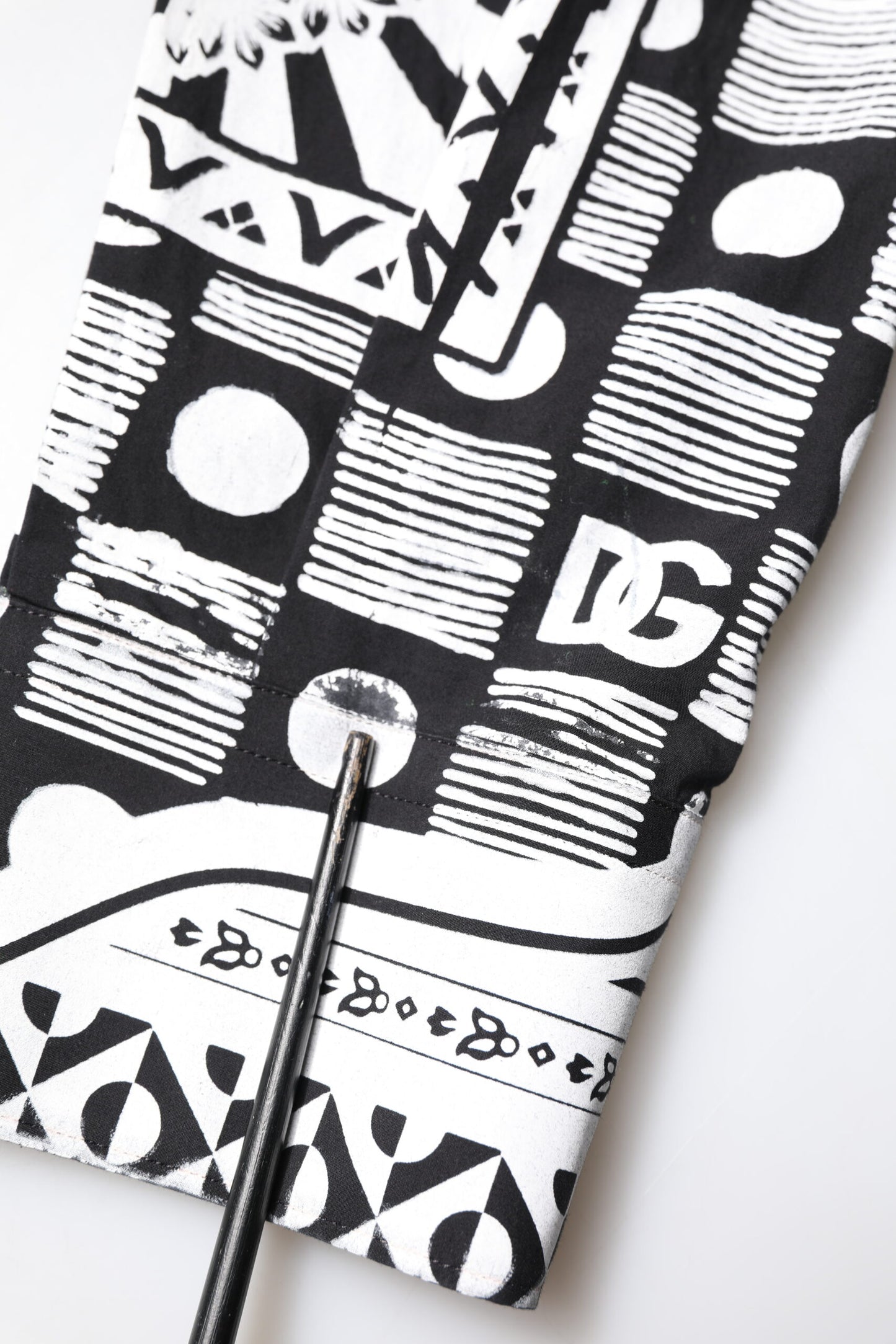 Dolce &amp; Gabbana Schwarz-Weißes Bandana MARTINI Freizeithemd