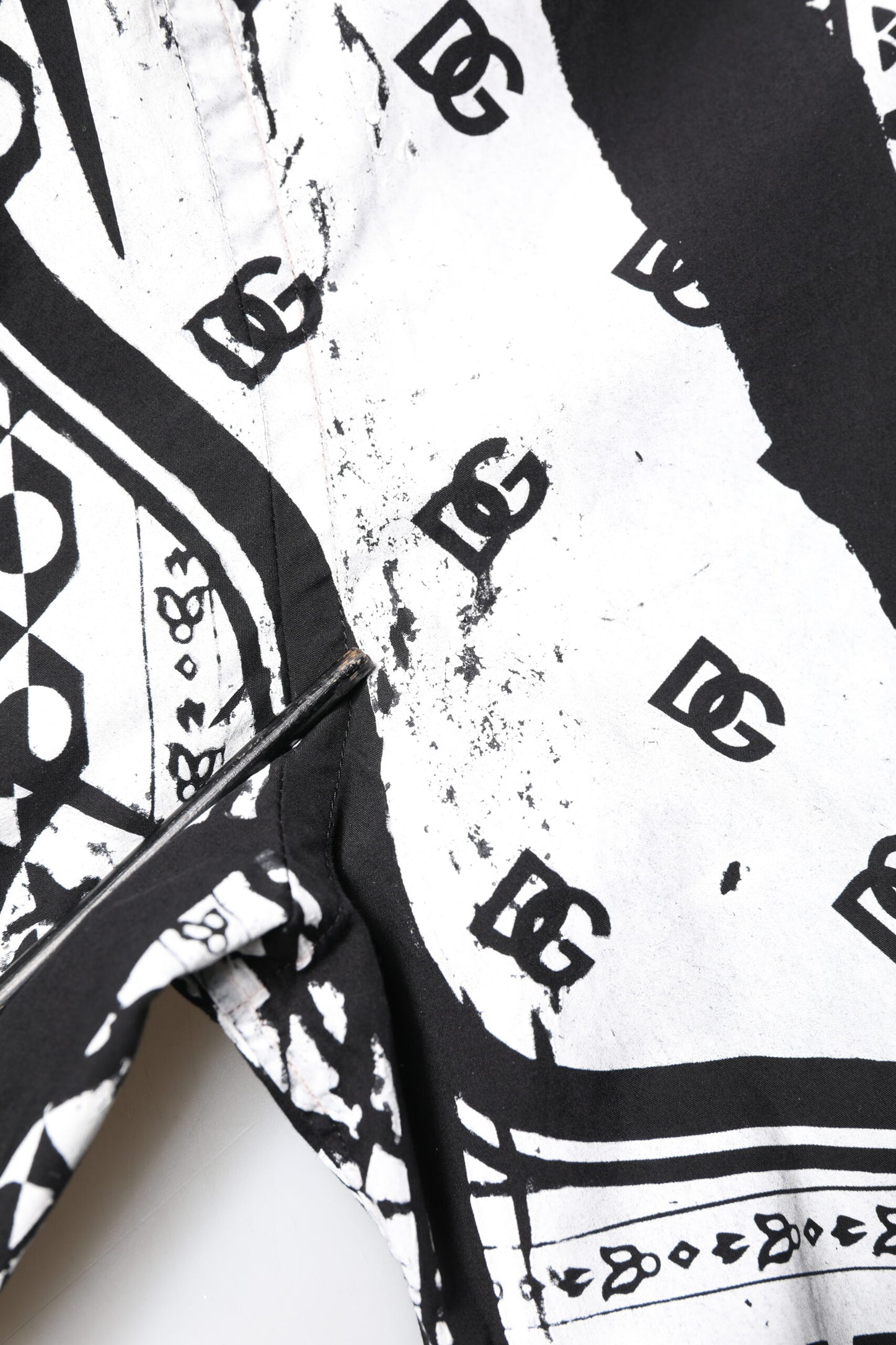 Dolce &amp; Gabbana Schwarz-Weißes Bandana MARTINI Freizeithemd