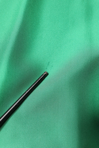 Dolce &amp; Gabbana – Grünes, langärmliges Freizeithemd aus Seidensatin