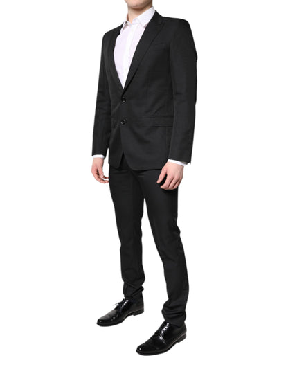 Dolce & Gabbana Black Single Breasted Formal 2 Piece Suit