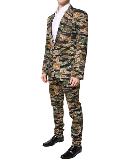 Dolce &amp; Gabbana – Mehrfarbiger, einreihiger, zweiteiliger Anzug TAORMINA