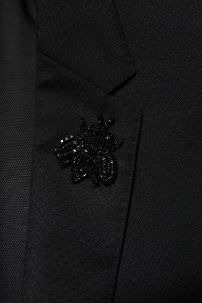 Dolce & Gabbana Black Wool Single Breasted 2 Piece Suit