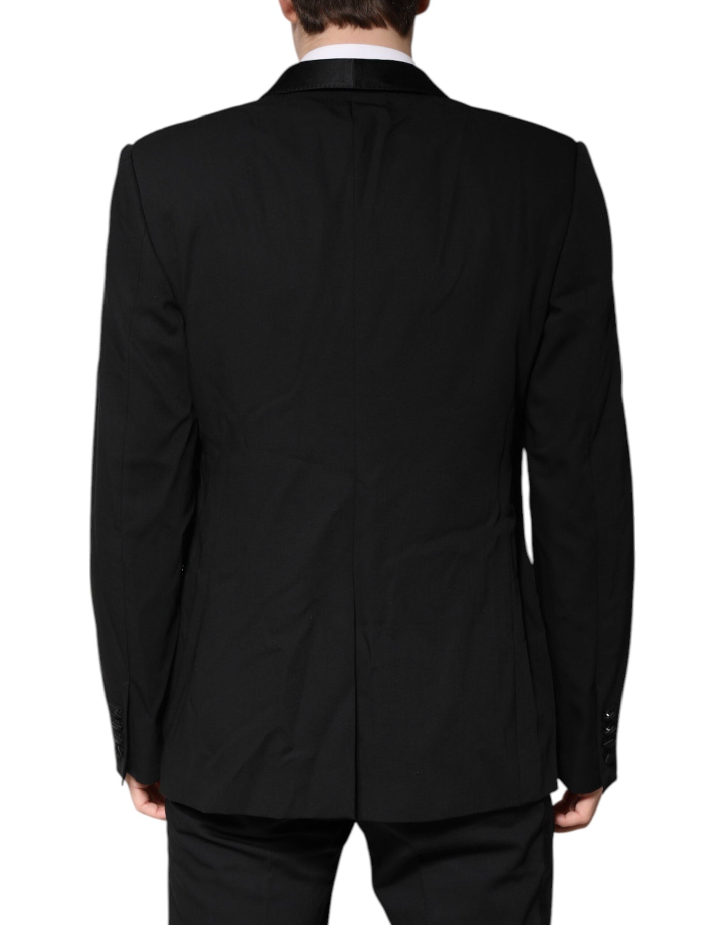 Dolce & Gabbana Black Wool Single Breasted 2 Piece Suit