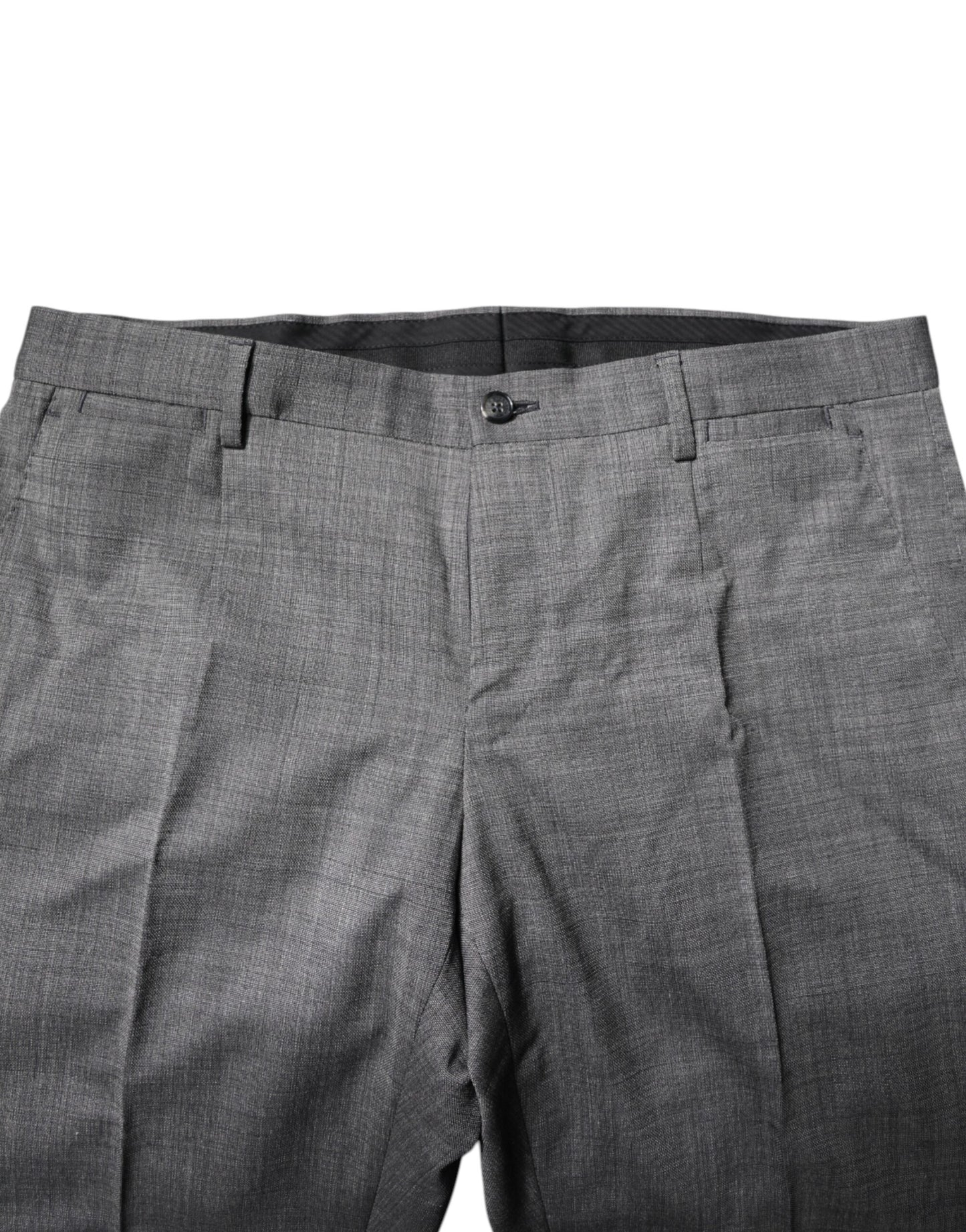 Dolce &amp; Gabbana – Einreihiger, zweiteiliger Anzug aus grauer Wolle