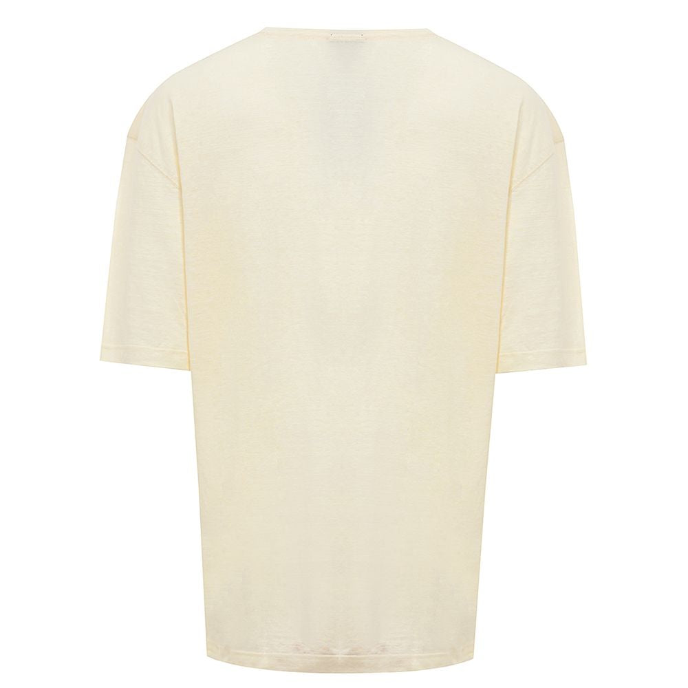 Corneliani Gelbes Leinen-T-Shirt