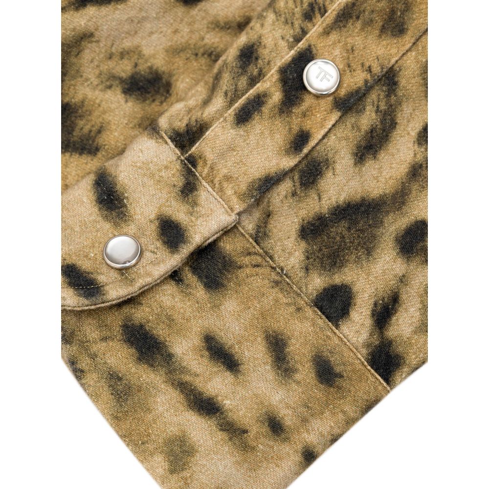 Tom Ford Beige Cotton Pattern Shirt