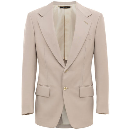 Beigefarbener Wollblazer von Tom Ford