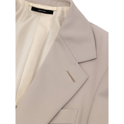 Beigefarbener Wollblazer von Tom Ford