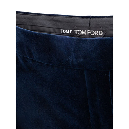 Tom Ford Blauer Baumwoll-Midi-Rock