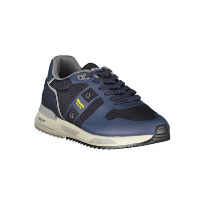 Blauer Dapper – Blaue Sneakers mit Kontrastdetails