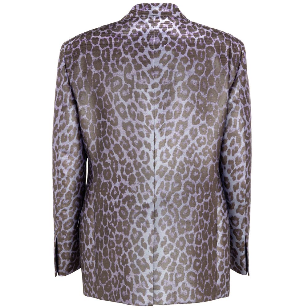 بدلة وسترة من توم فورد باللون الأرجواني من الفيسكوز