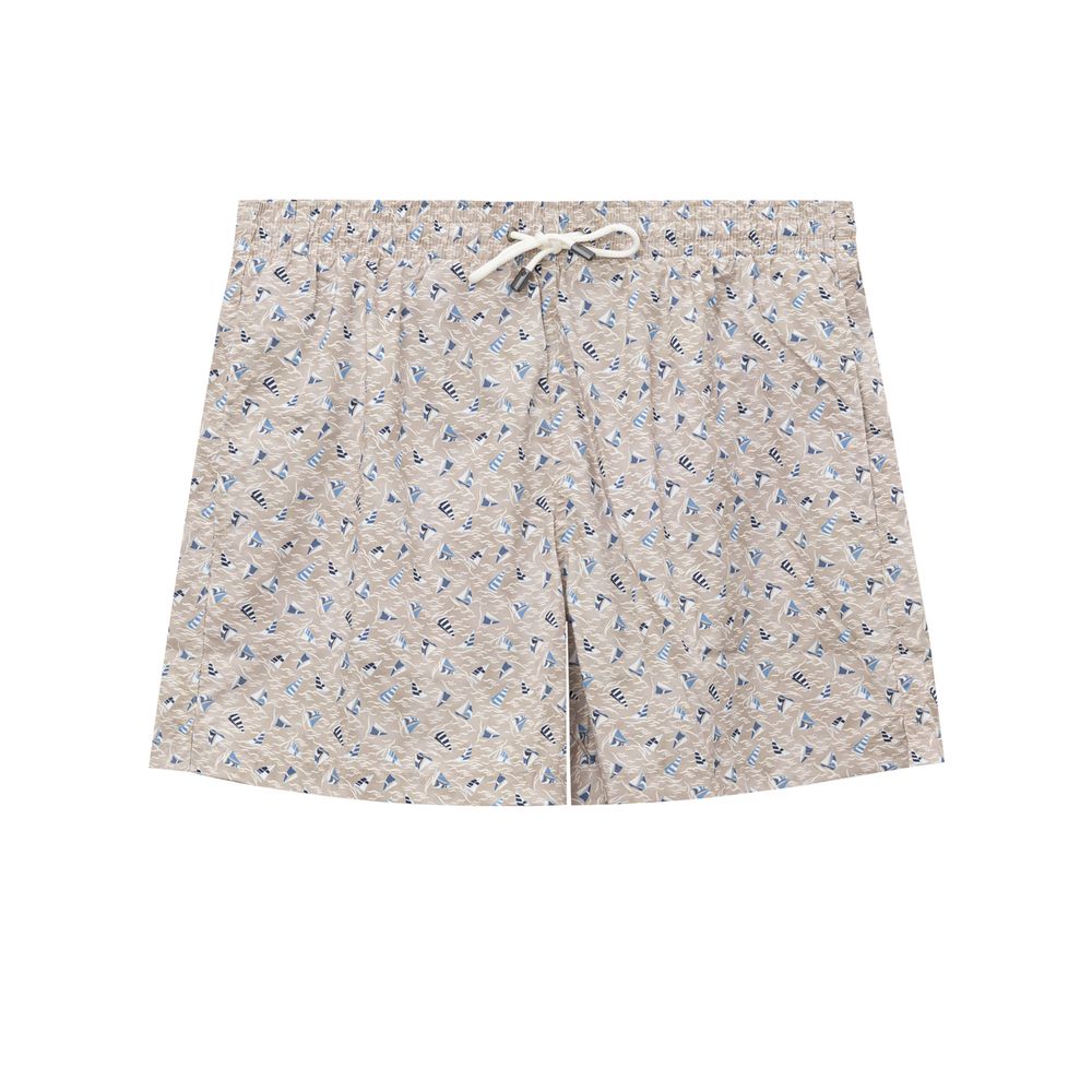 Canali Beige Badeshorts aus Polyester