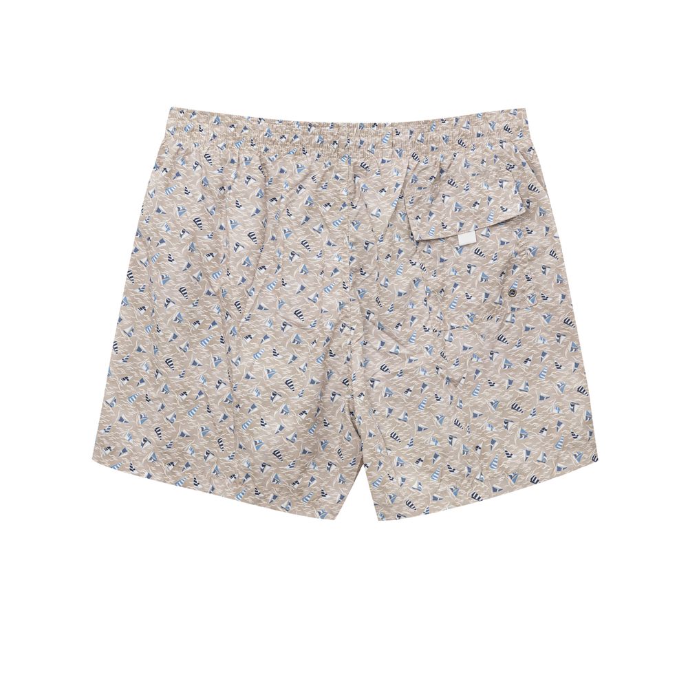 Canali Beige Badeshorts aus Polyester
