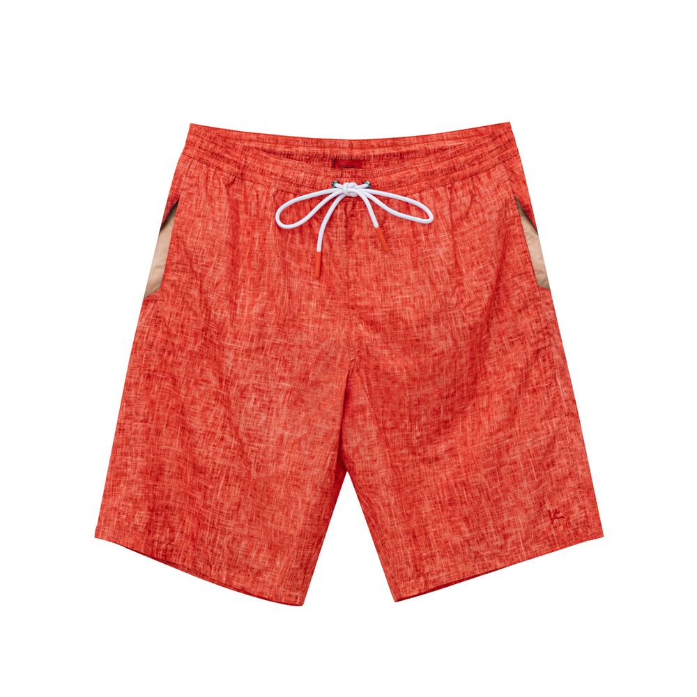 Isaia Badeshorts aus rotem Polyester