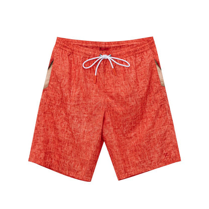 Isaia Badeshorts aus rotem Polyester