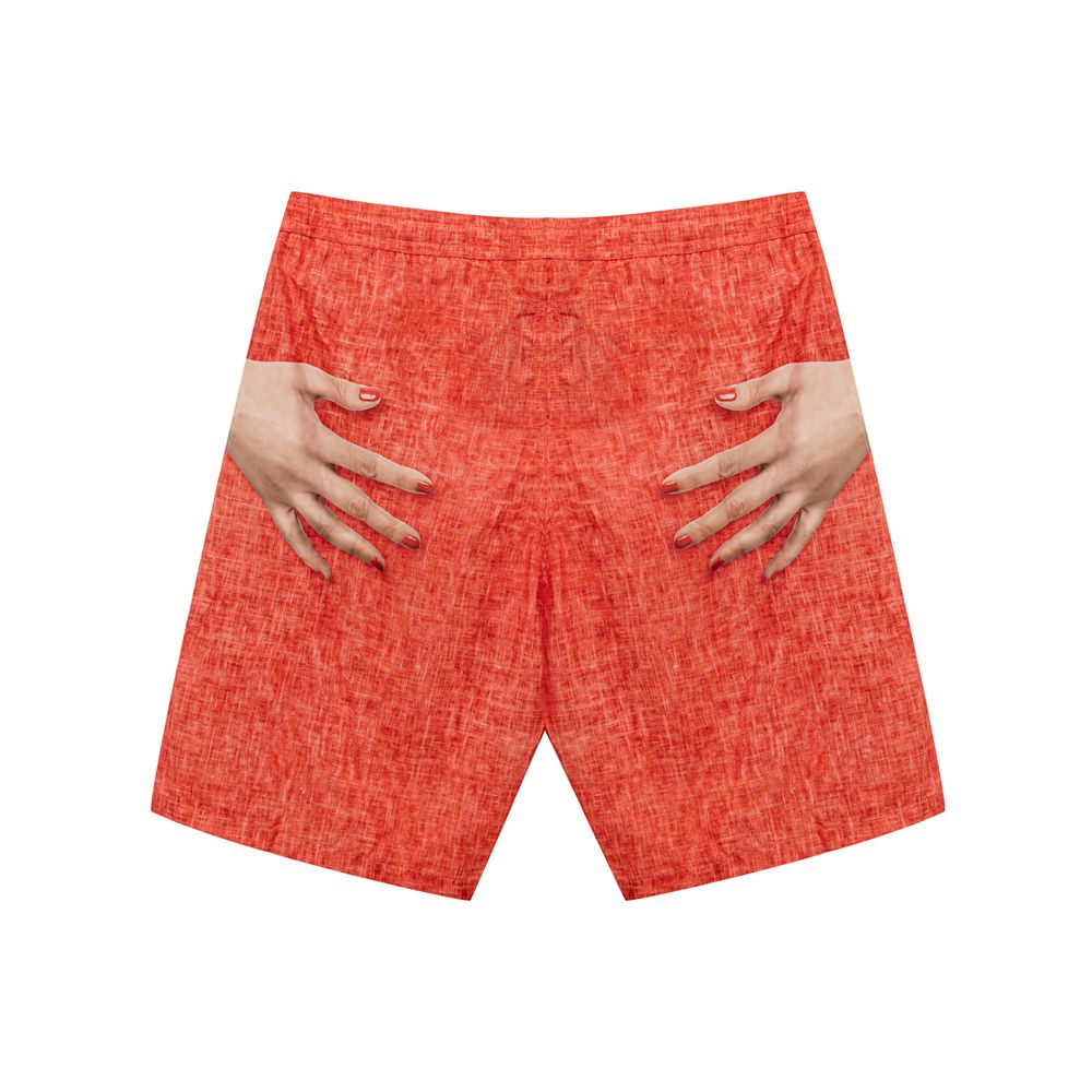 Isaia Badeshorts aus rotem Polyester