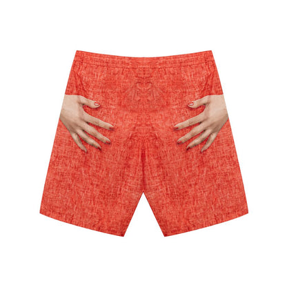 Isaia Badeshorts aus rotem Polyester