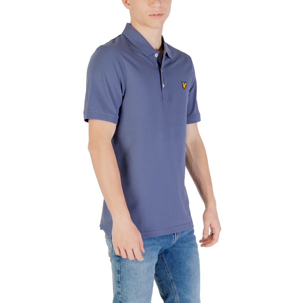 Blaues Poloshirt aus Baumwolle von Lyle &amp; Scott