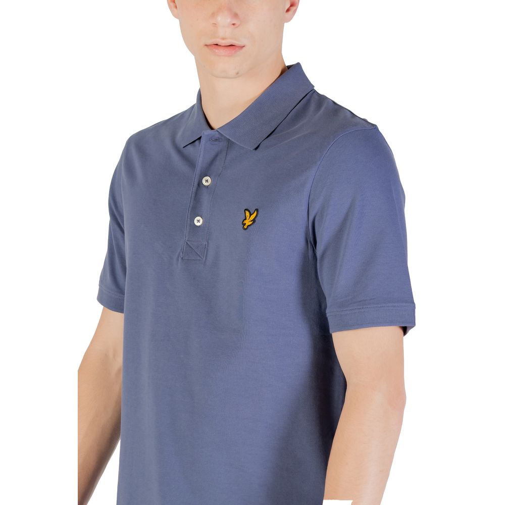 Blaues Poloshirt aus Baumwolle von Lyle &amp; Scott