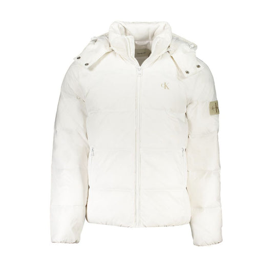Calvin Klein – Weiße Polyamid-Herrenjacke