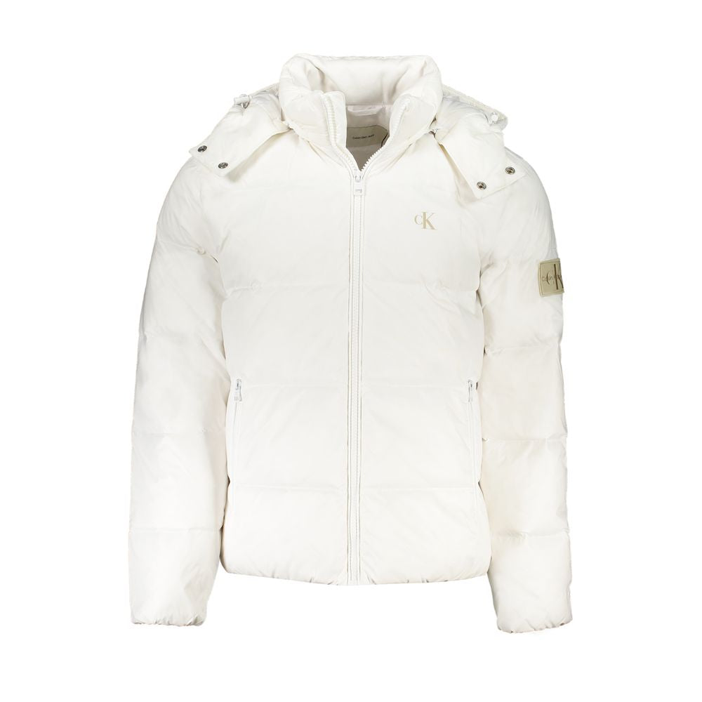 Calvin Klein – Weiße Polyamid-Herrenjacke