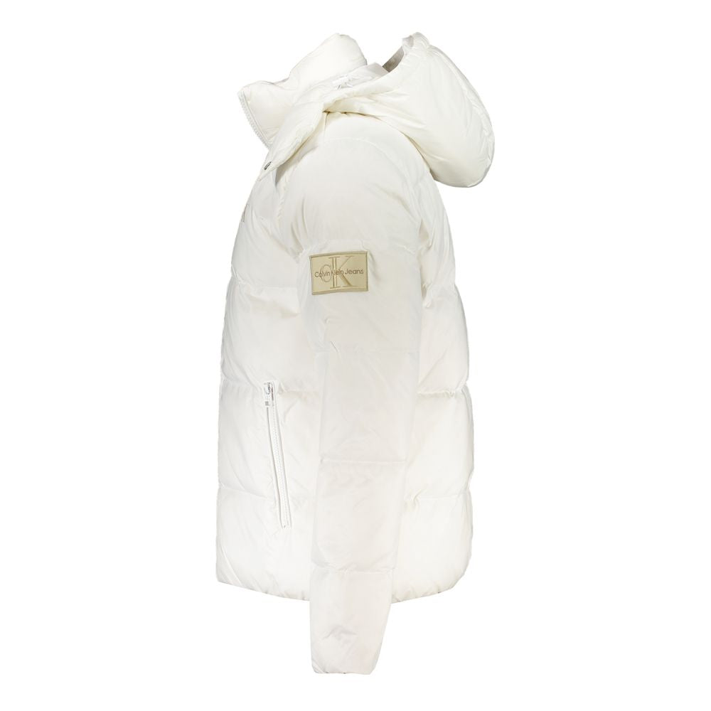 Calvin Klein – Weiße Polyamid-Herrenjacke