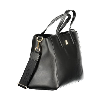 Tommy Hilfiger – Schwarze Polyester-Handtasche für Damen