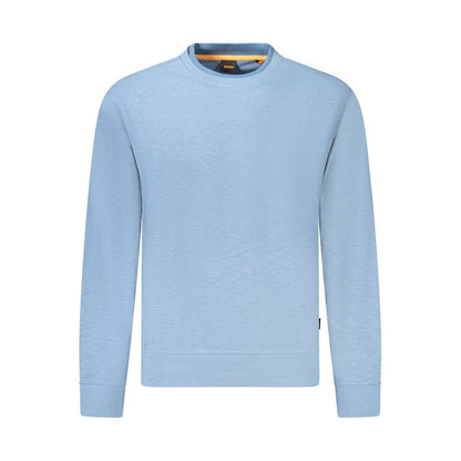 Hugo Boss Blue Cotton Men Sweater