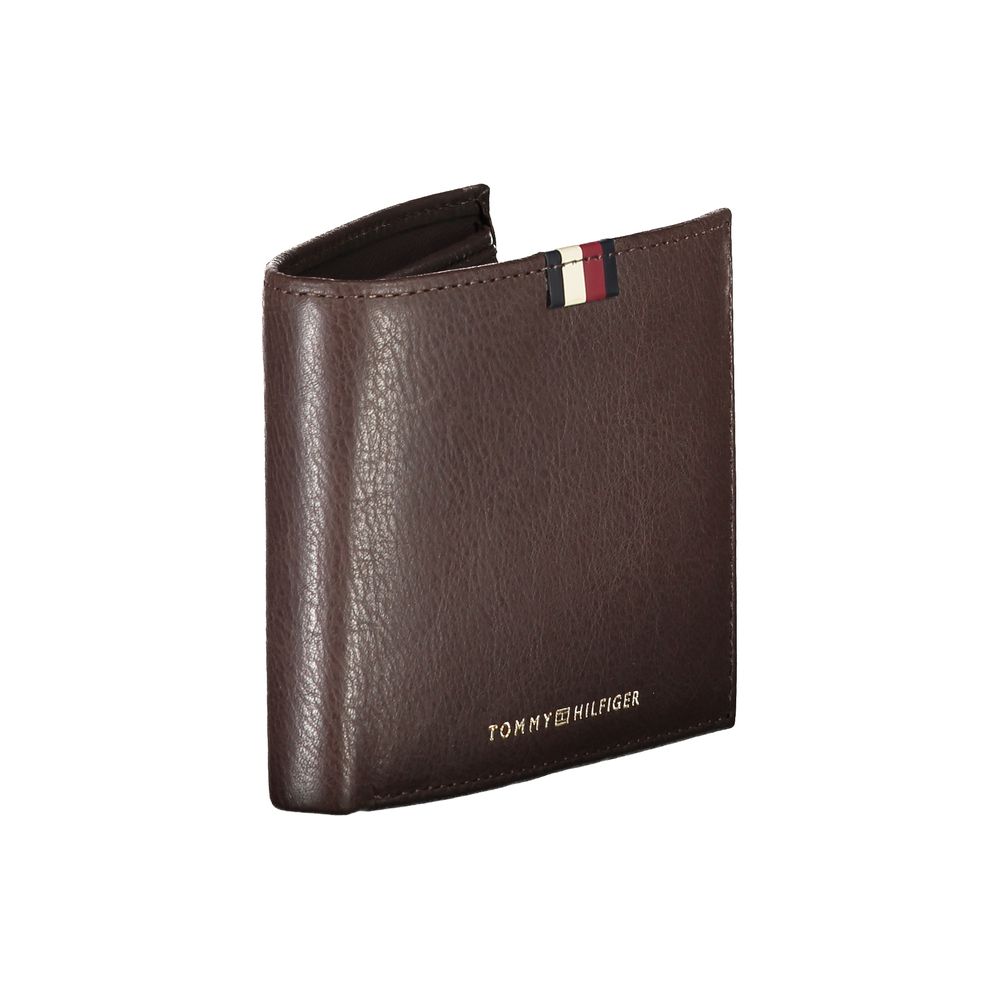Tommy Hilfiger – Braune Lederbrieftasche für Herren