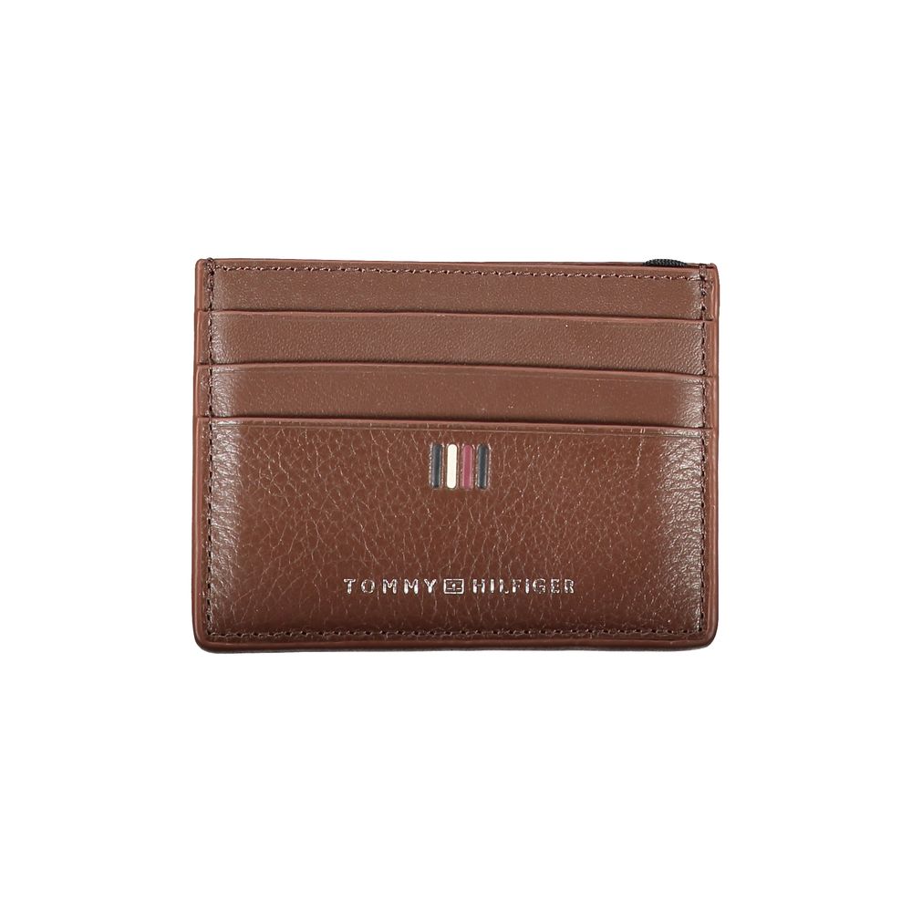 Tommy Hilfiger – Elegantes Kartenetui aus Leder mit Kontrastdetails