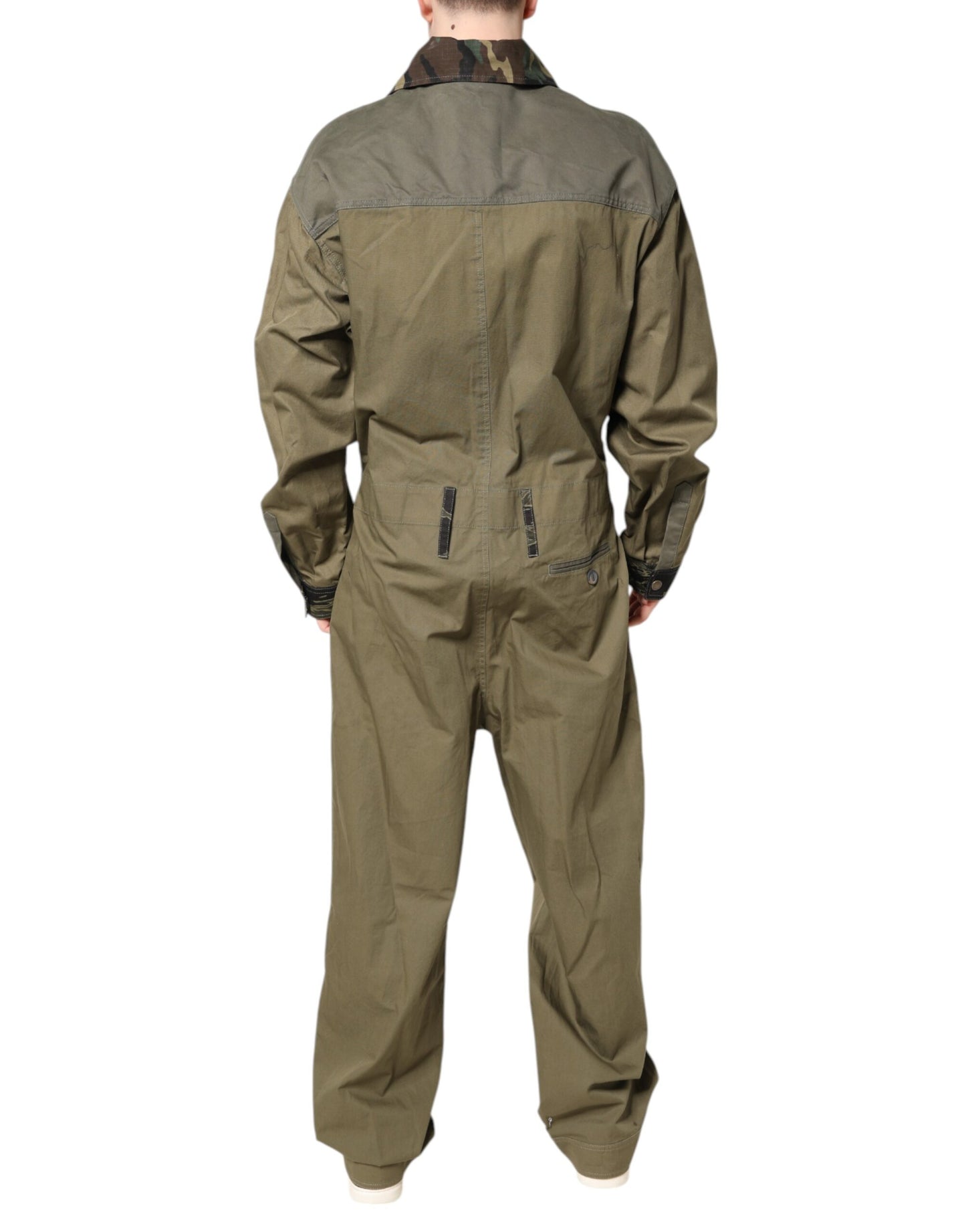 Dolce &amp; Gabbana Braunes Baumwoll-Stretch-Hemdhosen-Freizeitset