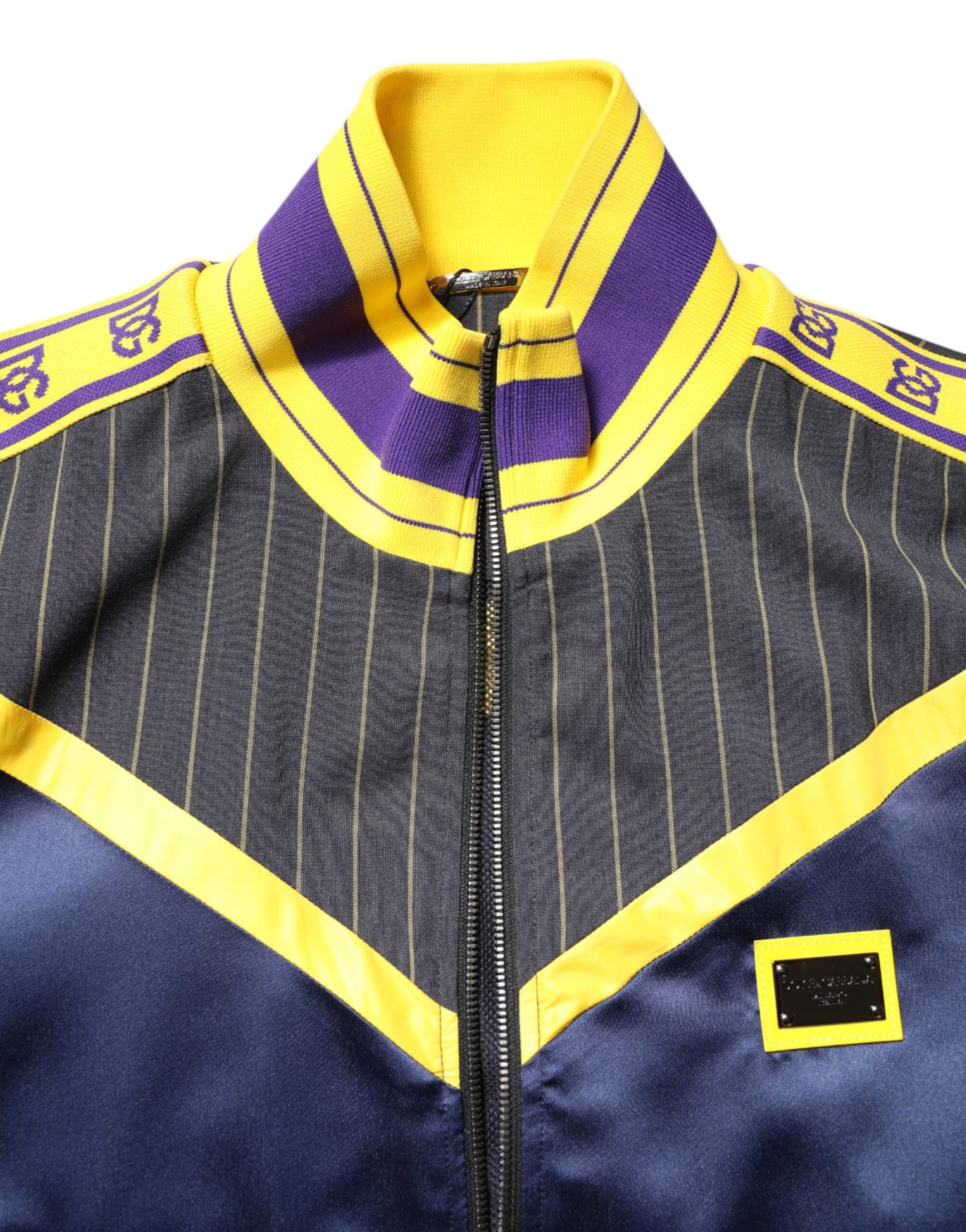 Dolce &amp; Gabbana – Bomberjacke mit durchgehendem Reißverschluss und schwarzem Logo