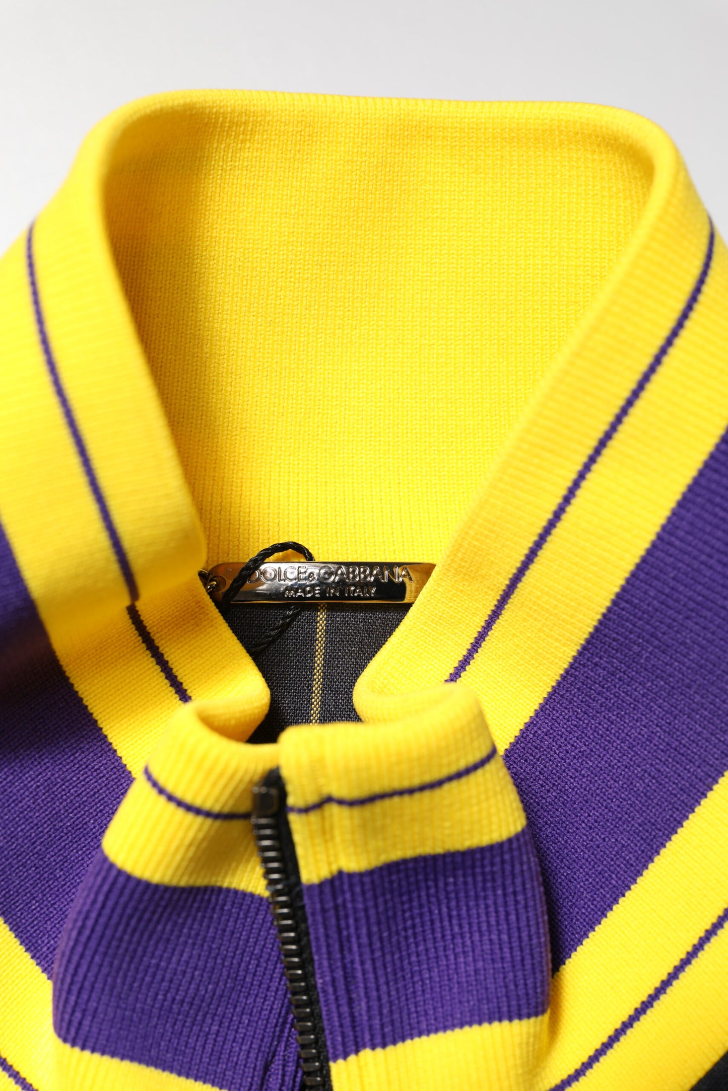 Dolce &amp; Gabbana – Bomberjacke mit durchgehendem Reißverschluss und schwarzem Logo