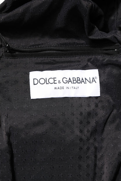 Dolce & Gabbana Black Lambskin Leather Full Zip Biker Jacket