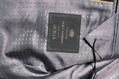 Dolce &amp; Gabbana – Schwarz gestreifter, formeller zweiteiliger Anzug „SICILIA“