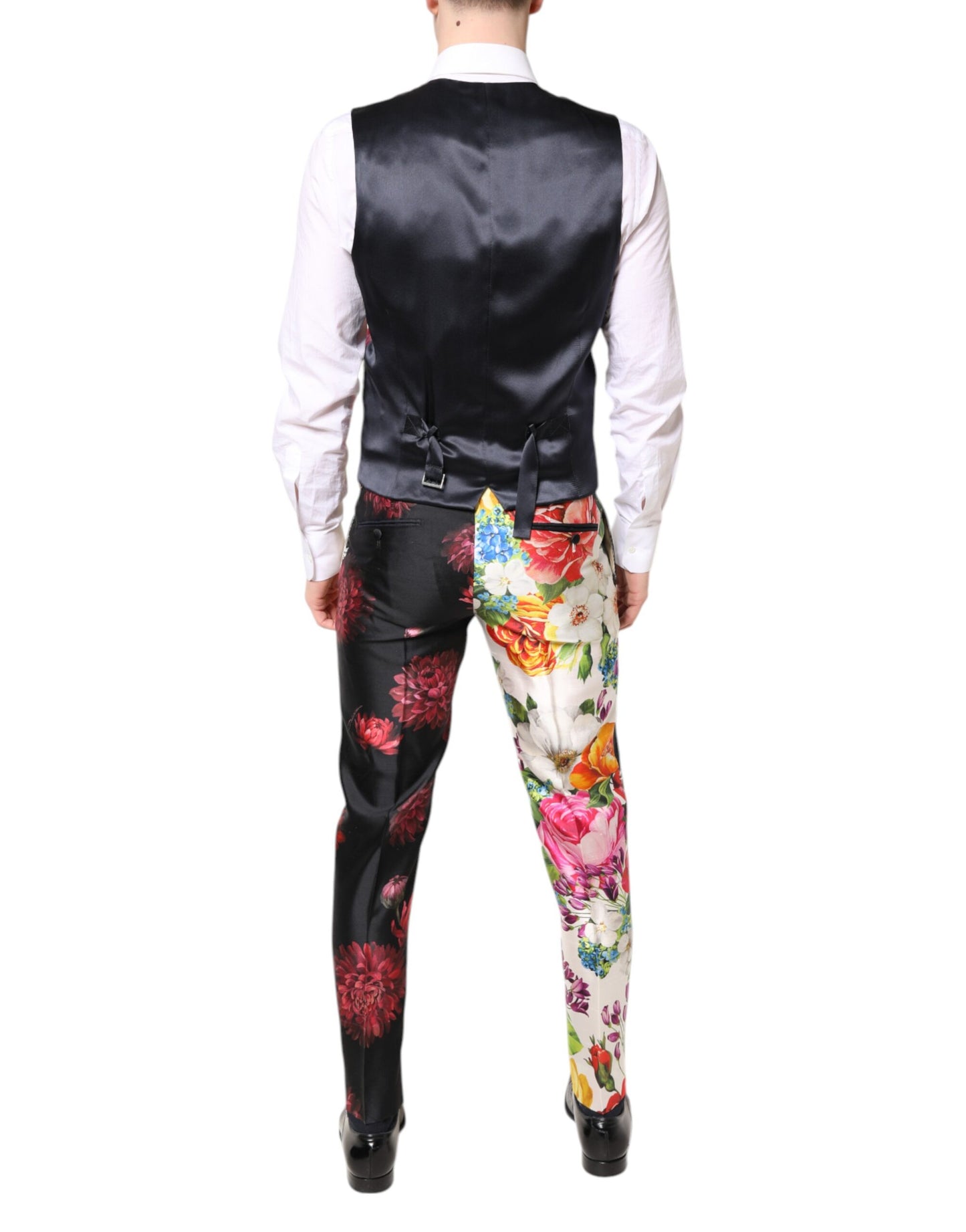 Dolce & Gabbana Multicolor Floral SICILIA Silk 3 Piece Suit