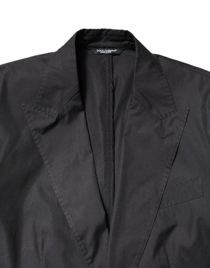 Dolce &amp; Gabbana – Schwarzer, zweiteiliger Anzug „TAORMINA“ aus Baumwolle