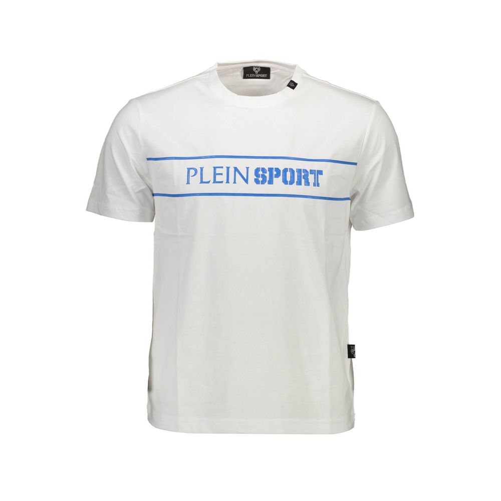 Plein Sport Weißes Baumwoll-T-Shirt für Herren