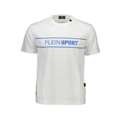 Plein Sport Weißes Baumwoll-T-Shirt für Herren