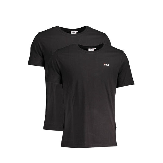Fila Schwarzes Baumwoll-Herren-T-Shirt