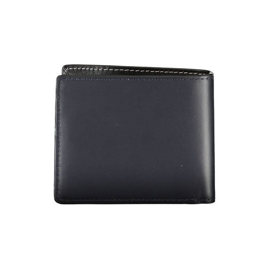 Tommy Hilfiger – Elegante, zweifach gefaltete Brieftasche aus blauem Leder