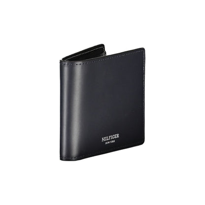 Tommy Hilfiger – Elegante, zweifach gefaltete Brieftasche aus blauem Leder